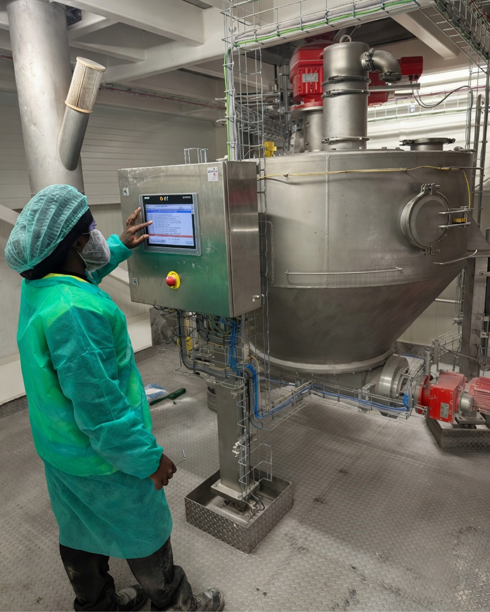 Preventive maintenance of an industrial milling installation at a food production company